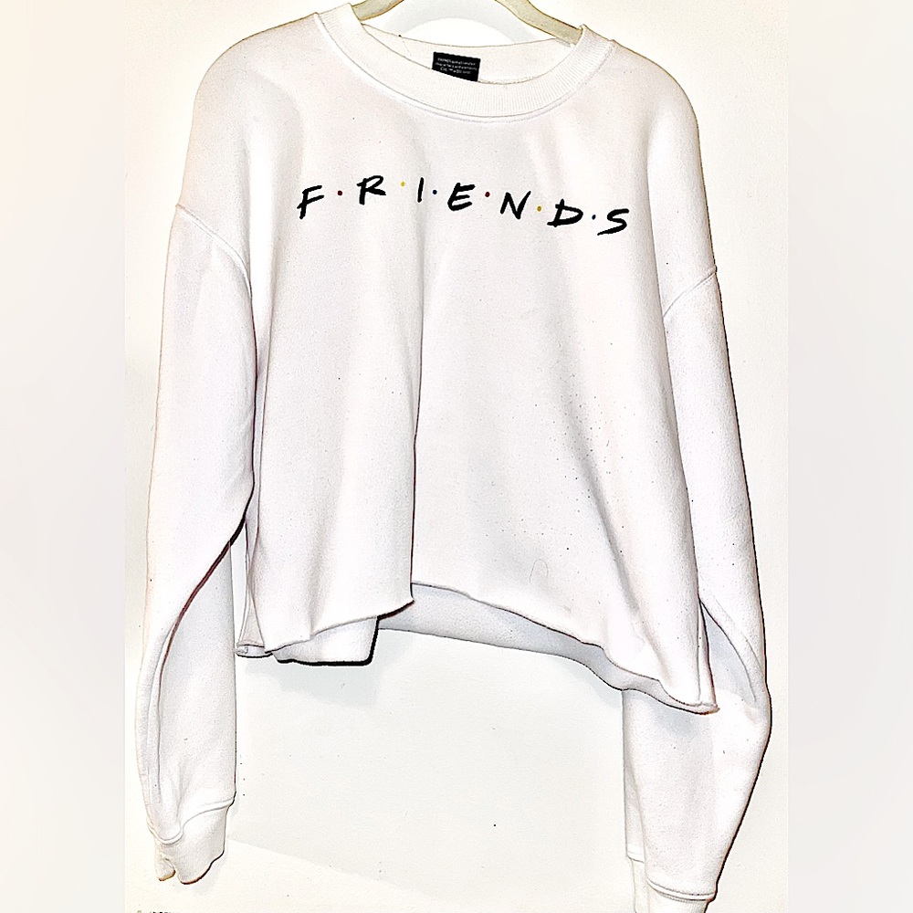 Friends Cropped Logo Pullover Sweatshirt